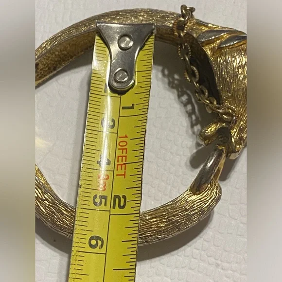 🐴 Vintage Equestrian Horse Bangle Bracelet #9275 - Picture 7 of 9